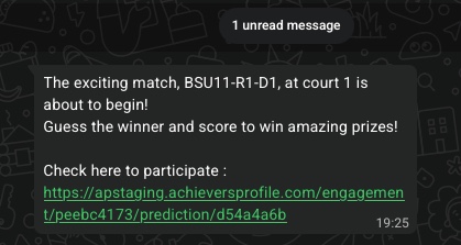 Real-Time Event Match Promotion Push